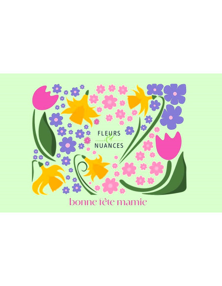 Carte "bonne fête mamie"