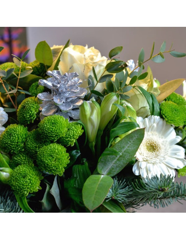 Un bouquet blanc et argent