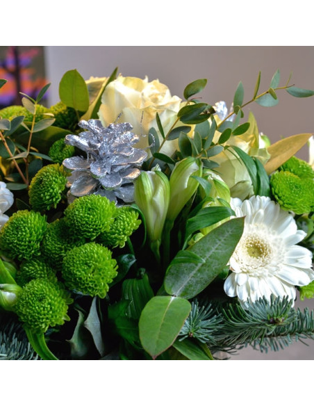 Un bouquet blanc et argent